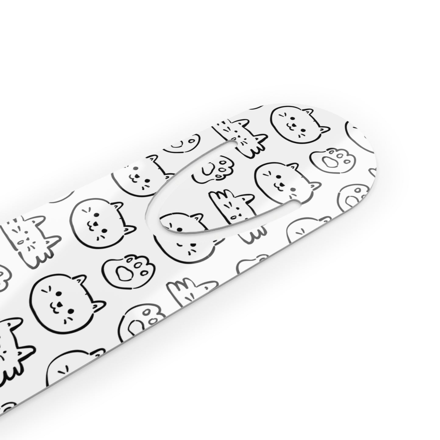 Metal Bookmark, cat pattern, pet lover, cat mom, cute cat, monochrome bookmark