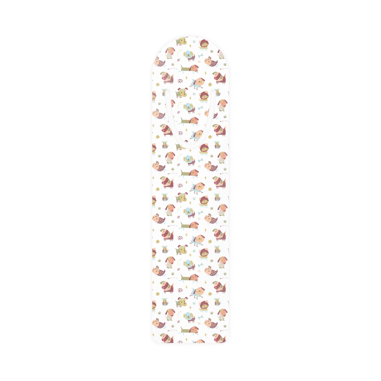Metal Bookmark, dog pattern, pet lover, dog mom, cute dog, colorful bookmark