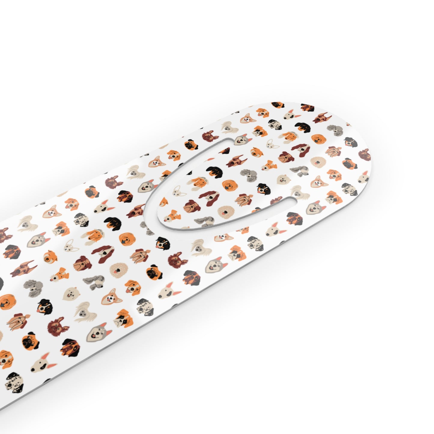 Metal Bookmark, dog pattern, pet lover, dog mom, dog faces, colorful bookmark