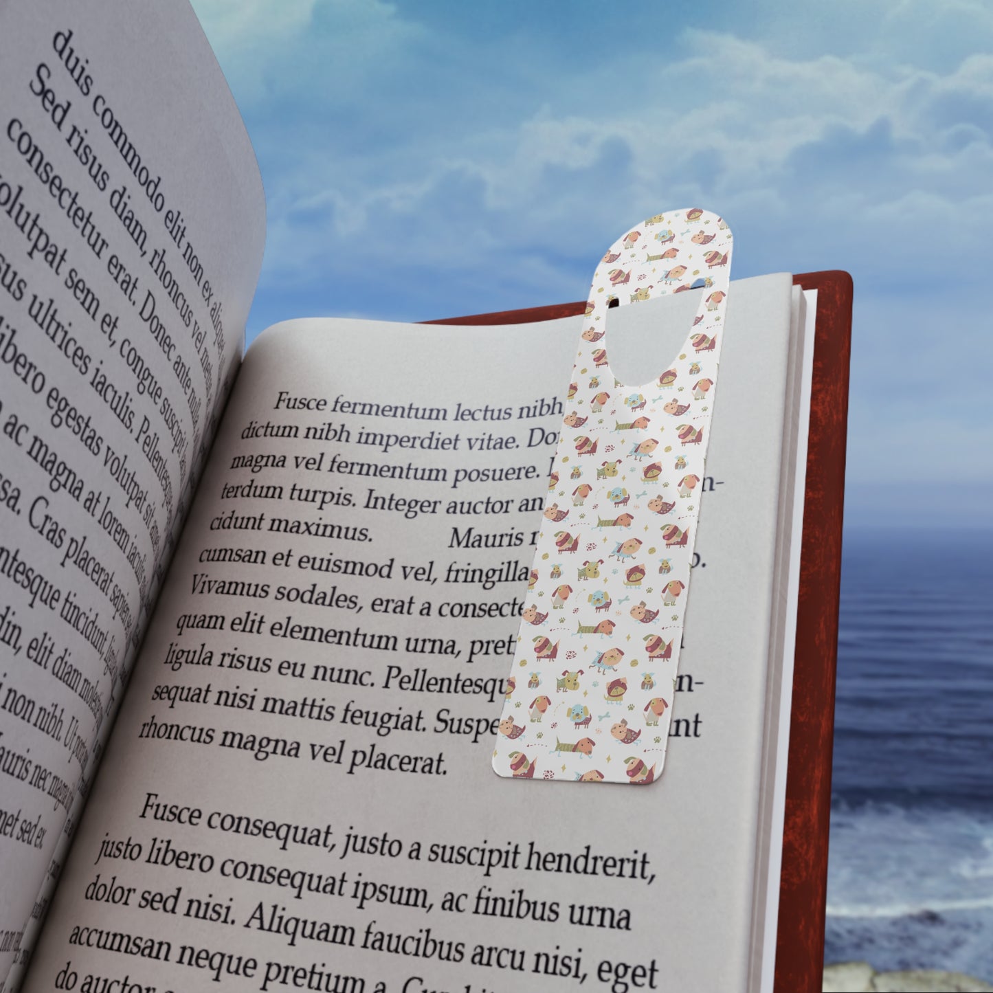 Metal Bookmark, dog pattern, pet lover, dog mom, cute dog, colorful bookmark