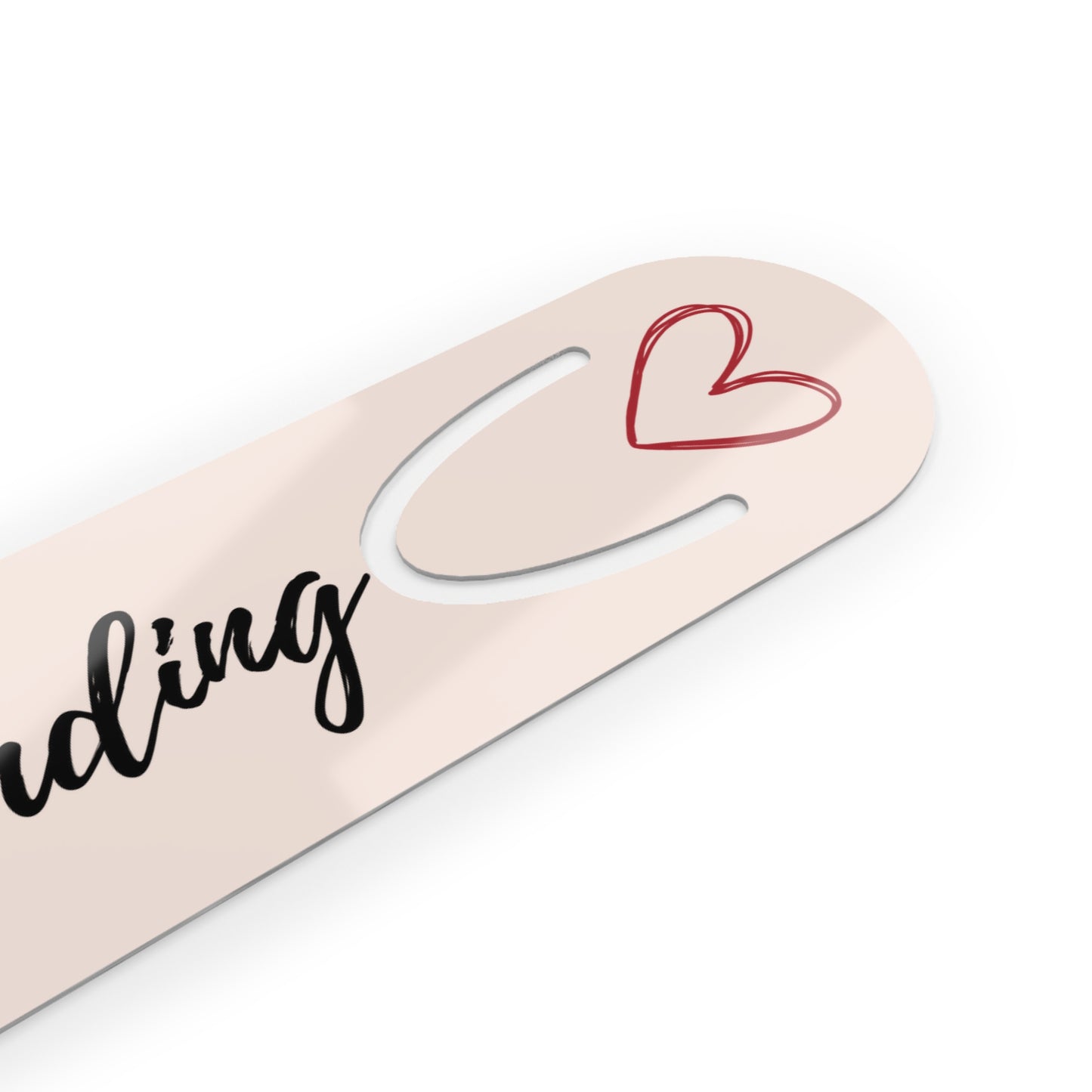 Metal Bookmark, I love reading, heart bookmark, book lover gift, pink bookmark