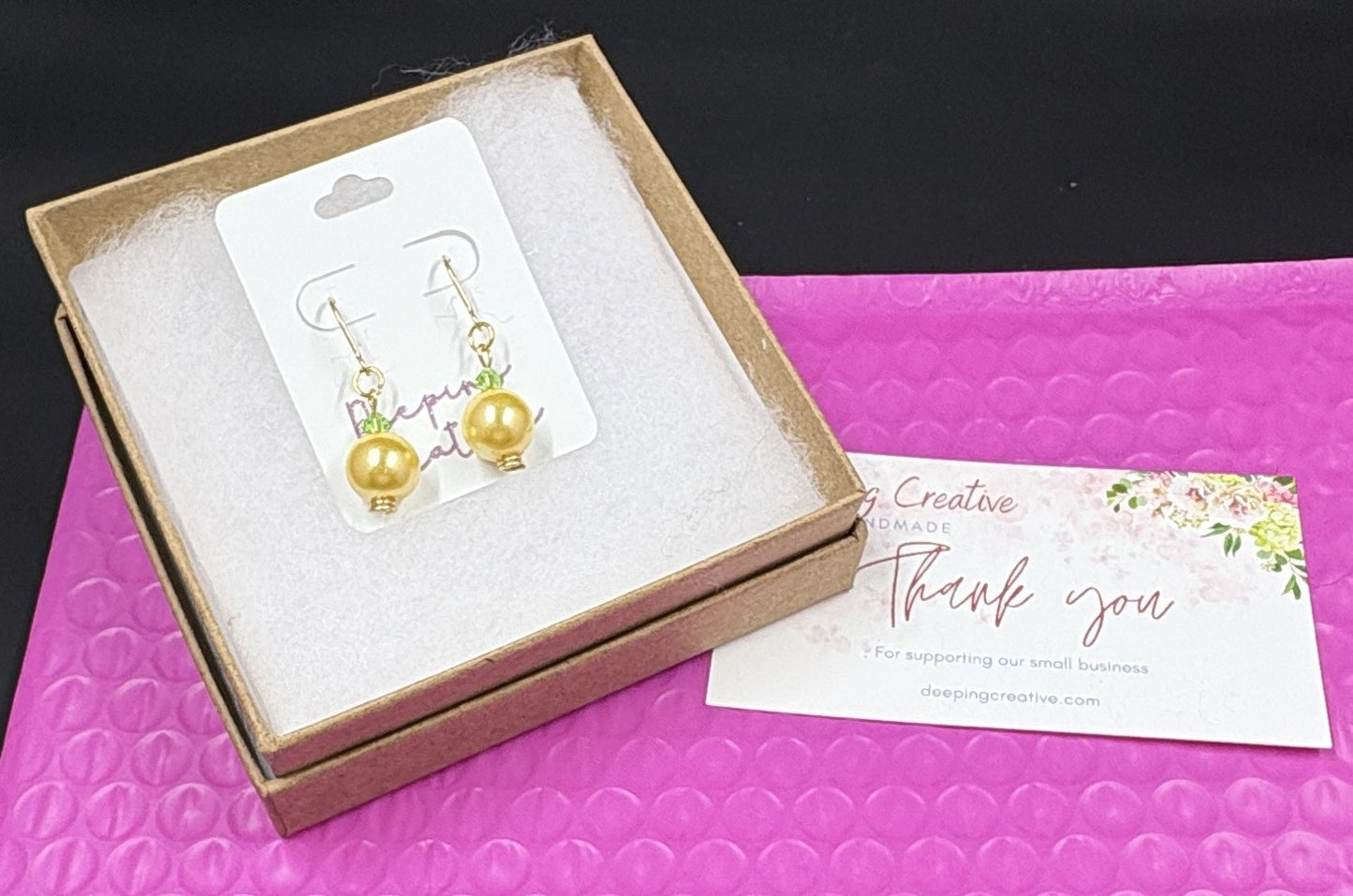 Sunshine Simple Beaded Earrings