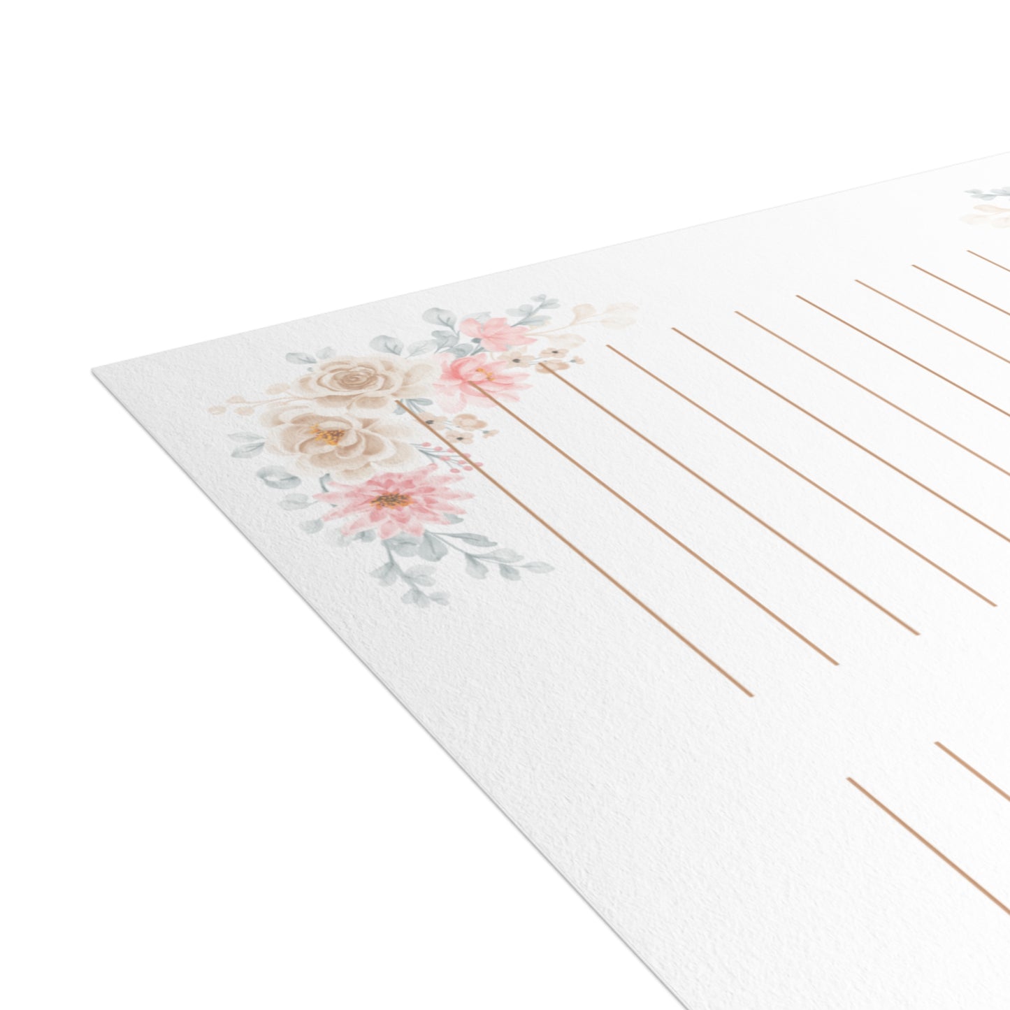 Set of 4x6 Corner Floral Pattern Recipe Cards, Kitchen Gift, Recipe Card Set
