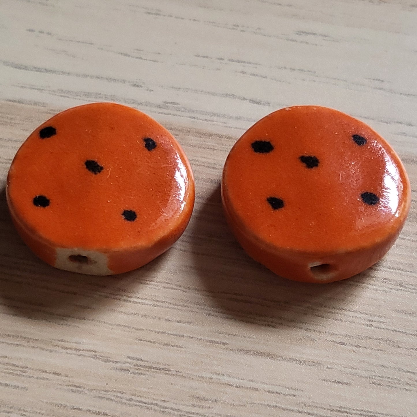 Red and Black Ladybug Large Beads for Jewelry Making Crafts
