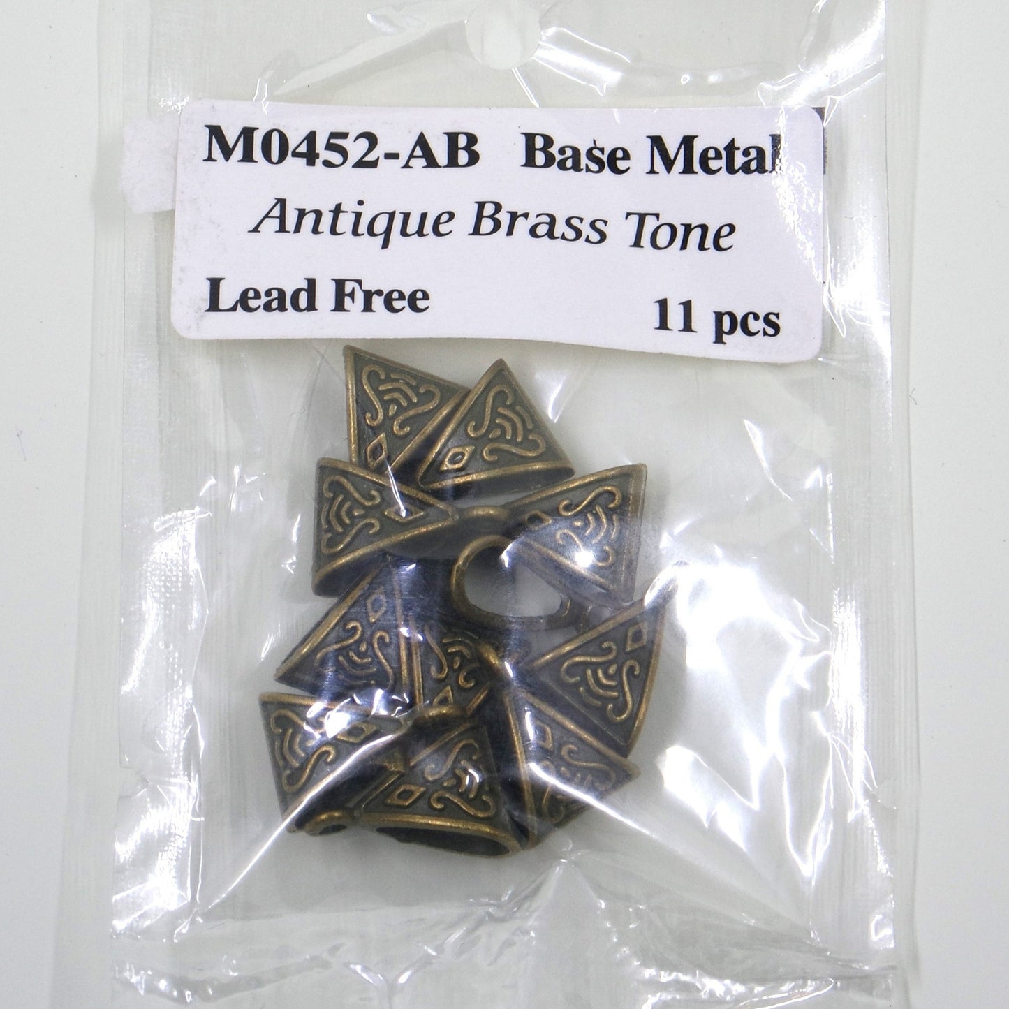 Celtic Triangle Charm Antique Brass