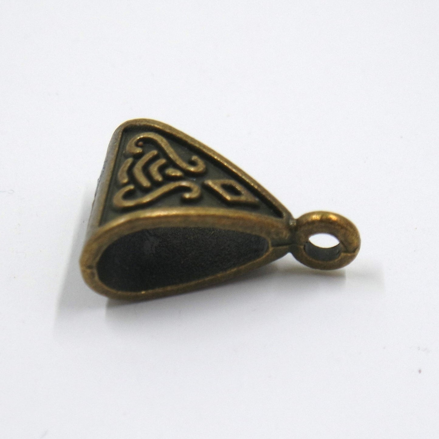 Celtic Triangle Charm Antique Brass