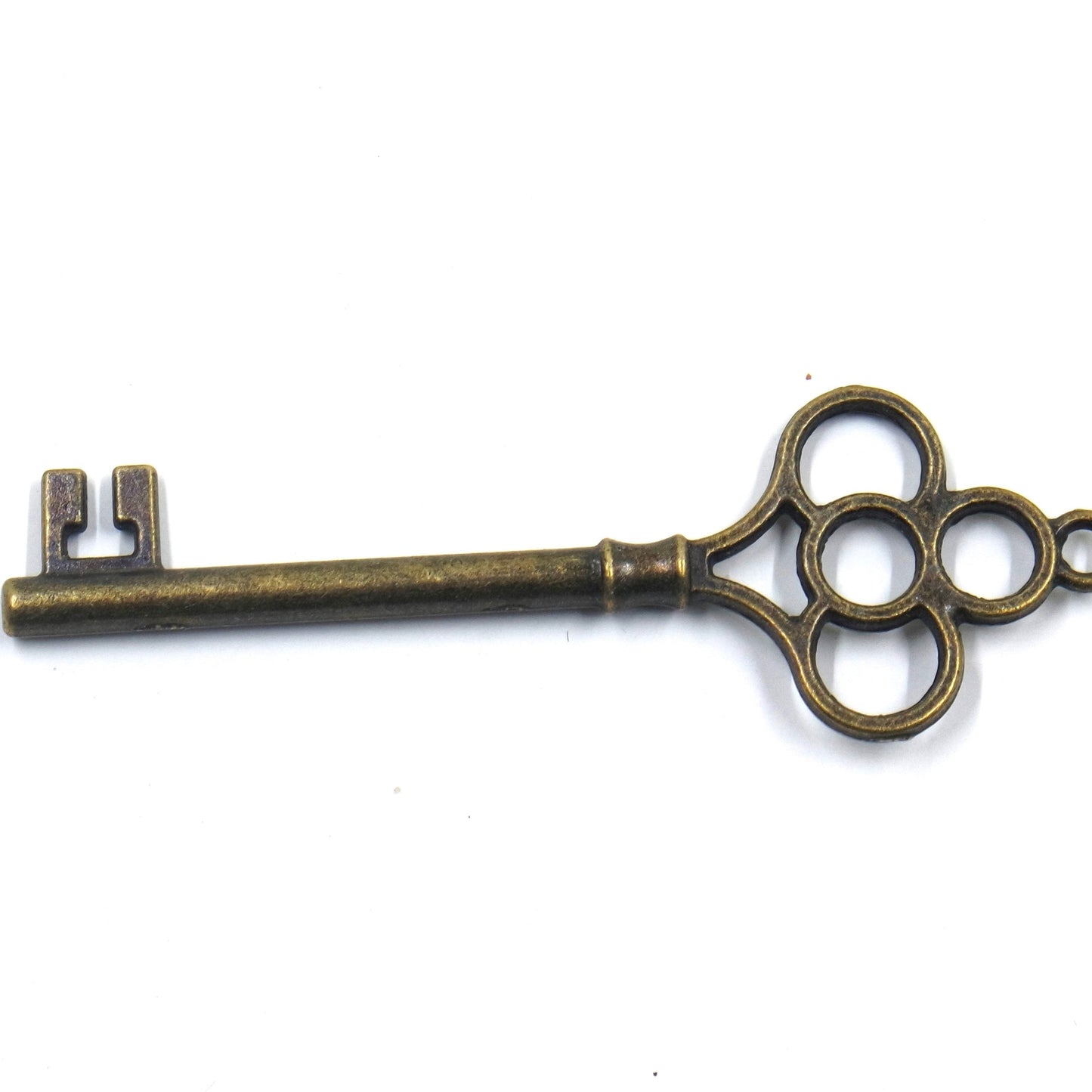 Key Charm Pendant Antique Brass Tone