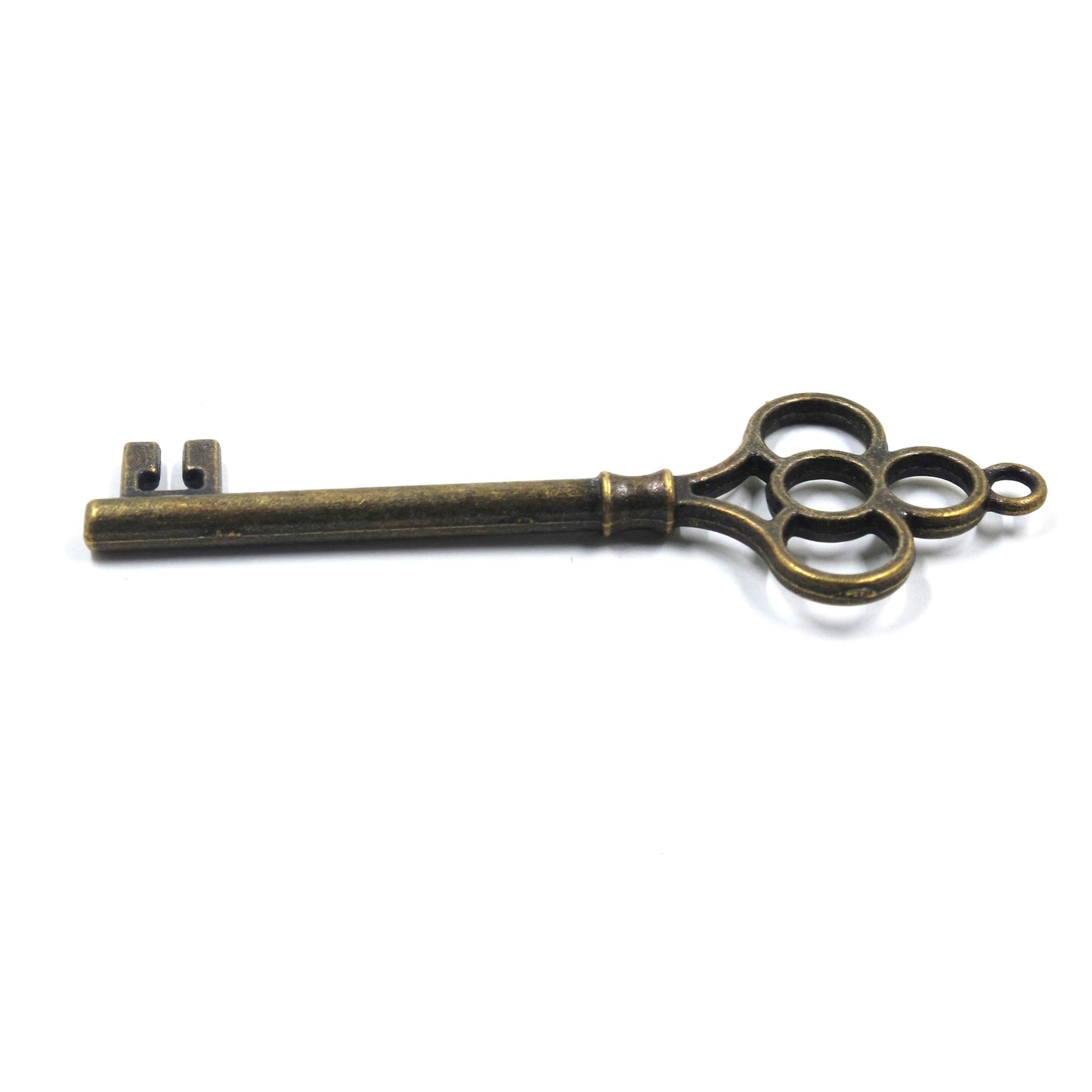 Key Charm Pendant Antique Brass Tone