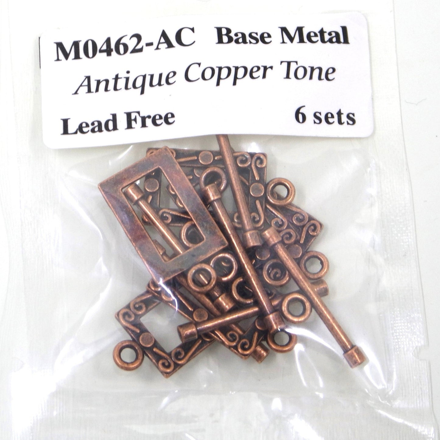 Rectangle Frame Clasp Antique Copper Tone