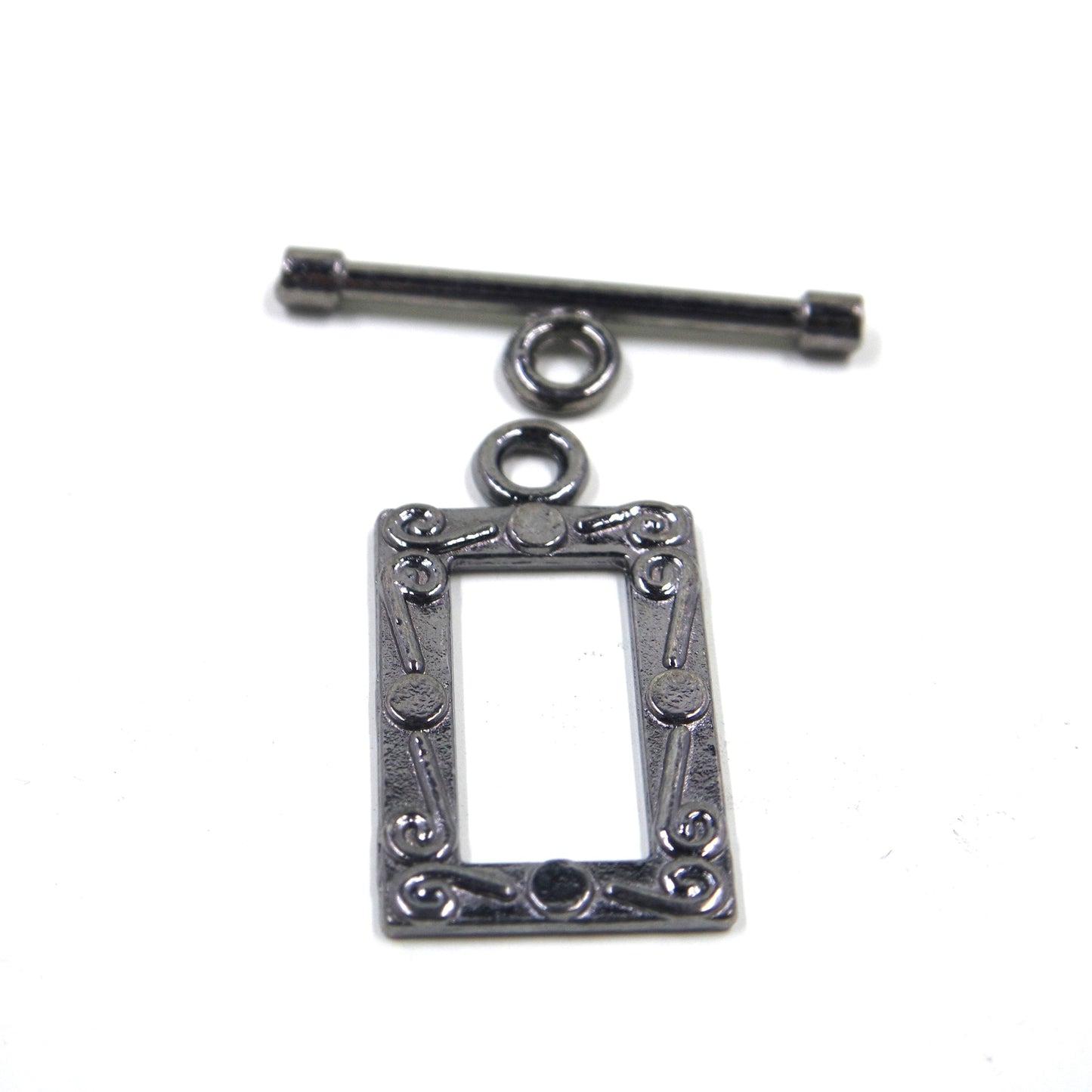 Rectangle Frame Clasp Gunmetal Tone