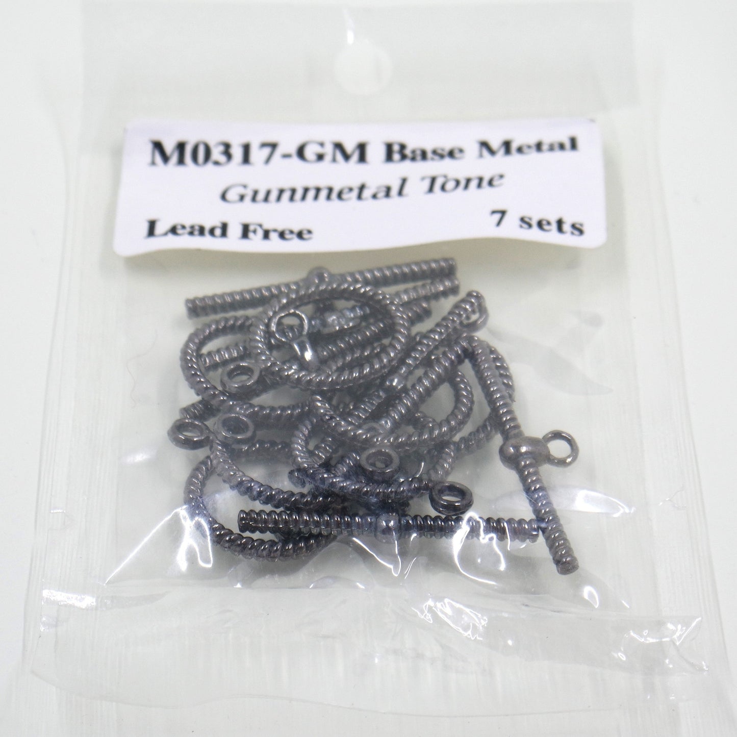 Rope Circle Toggle Clasp Gunmetal Tone