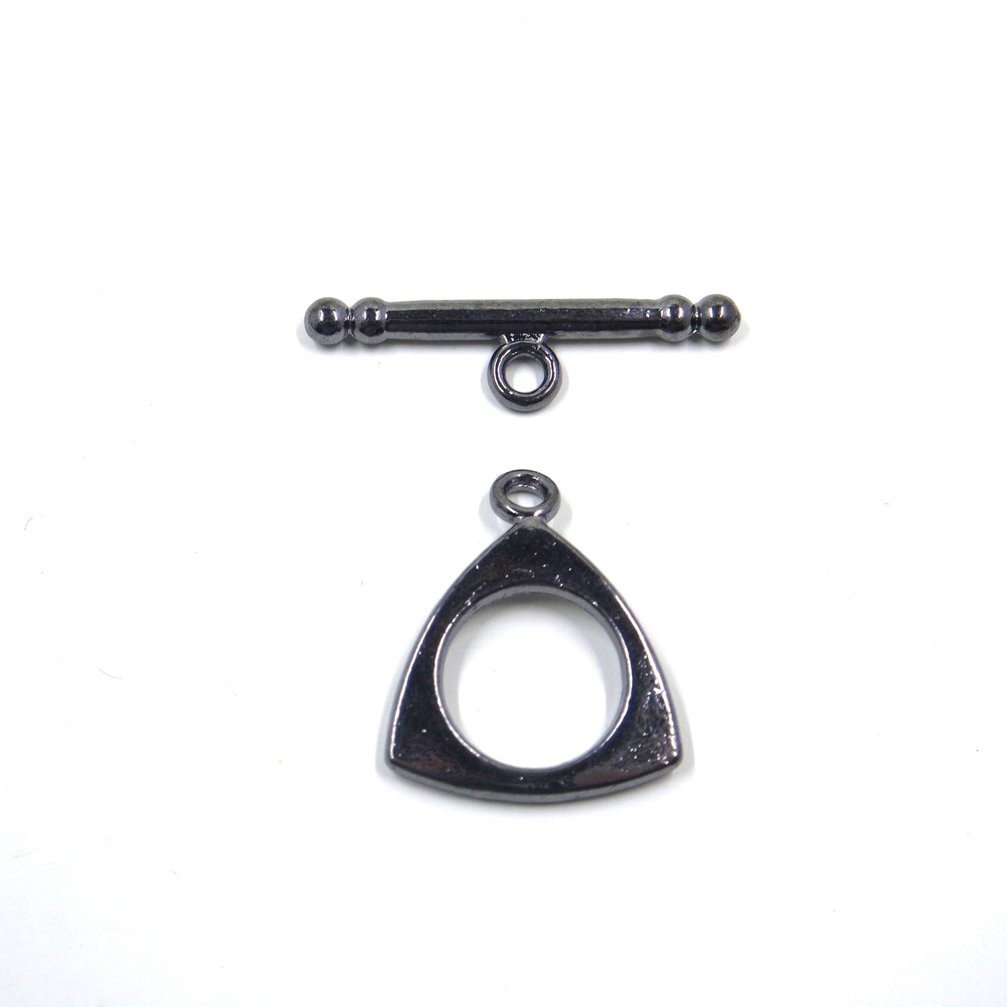 Triangle Circle Toggle Clasp Gunmetal Tone