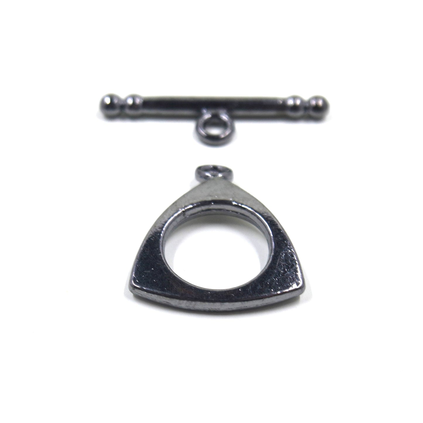 Triangle Circle Toggle Clasp Gunmetal Tone