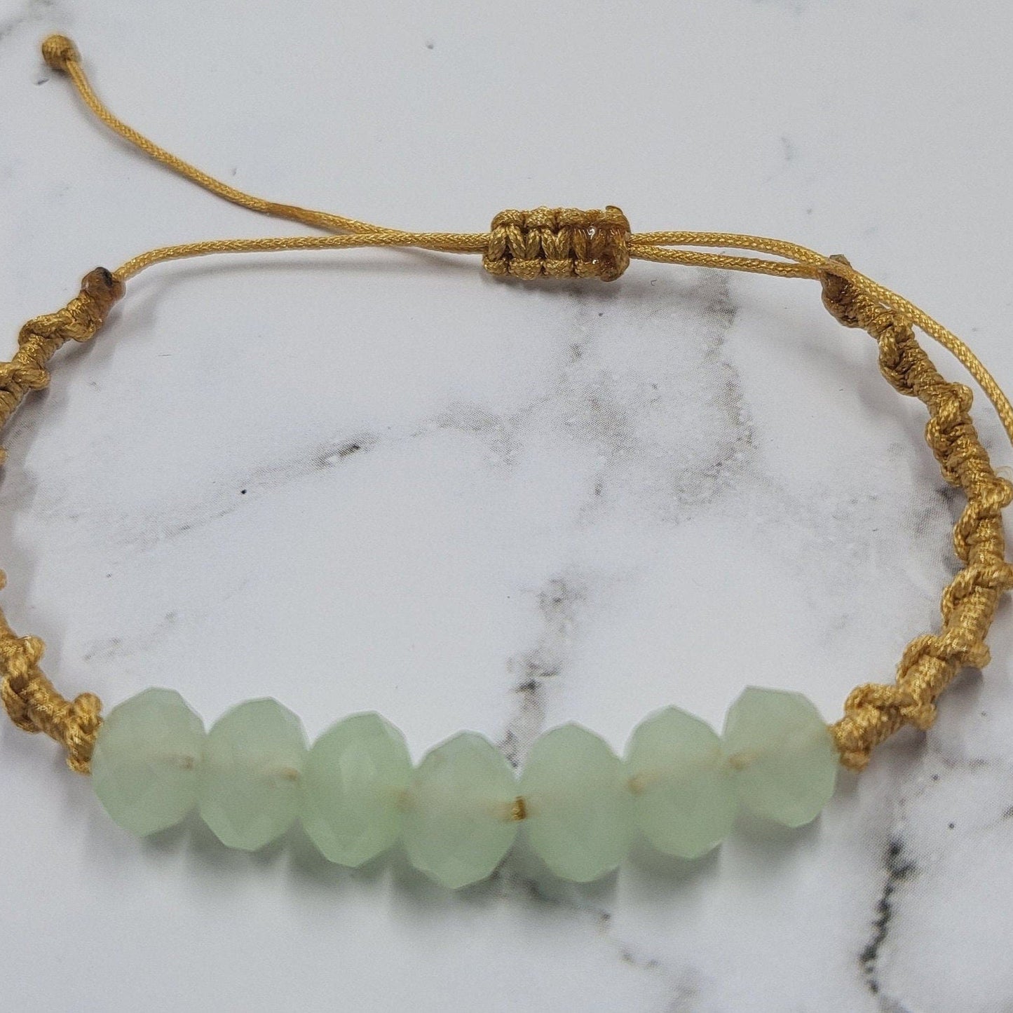 Pastel Beads Pink Blue Green Macrame Cord Knotted Bracelet Set