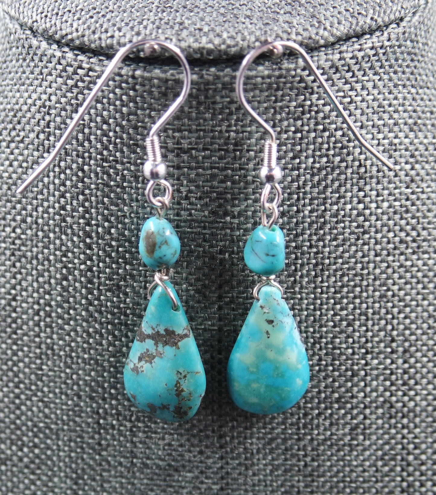 Turquoise Teardrop Dangle Drop Earrings - Unique Jewelry
