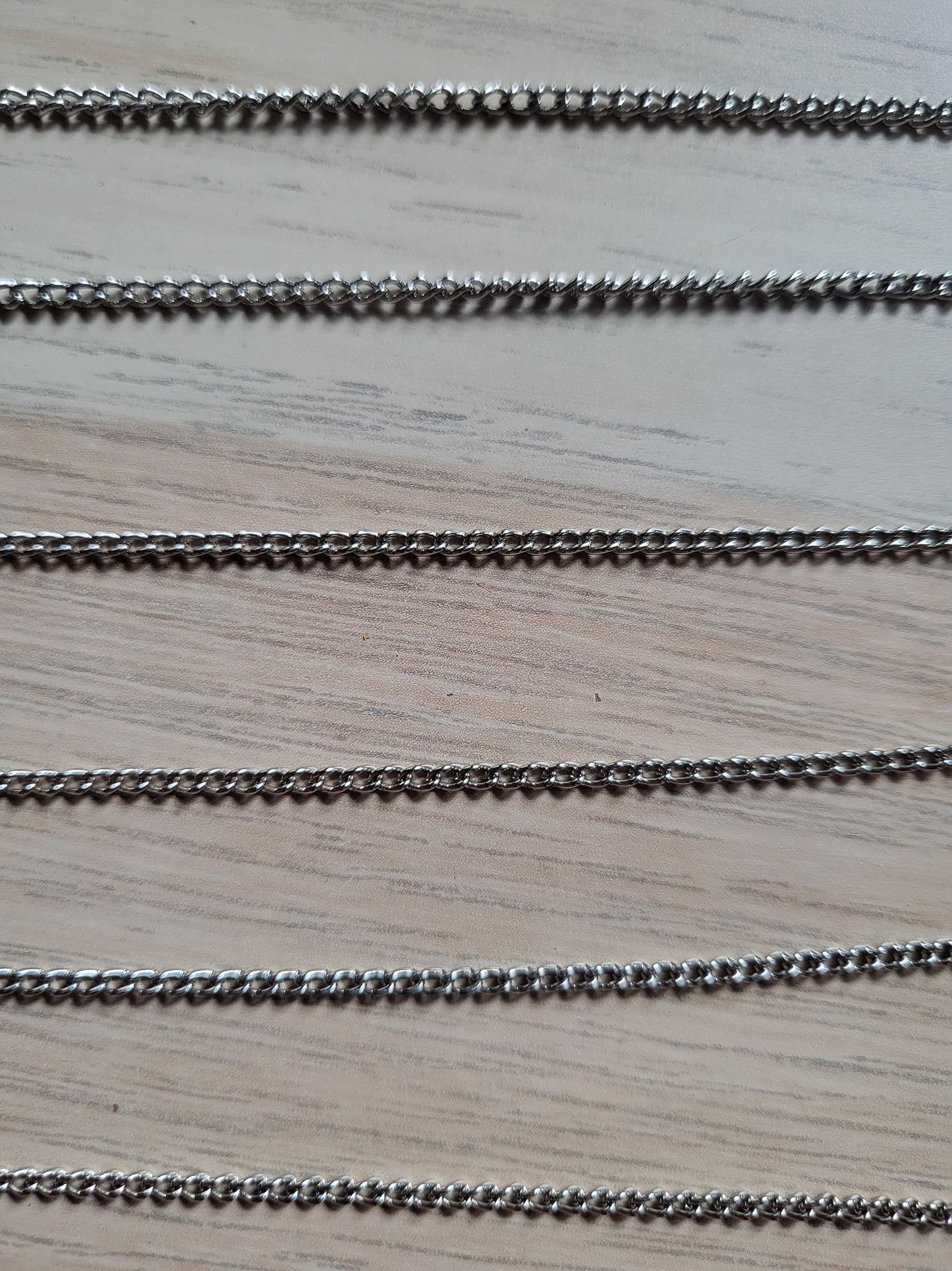 3 Silver Chains Costume Fashion Necklaces