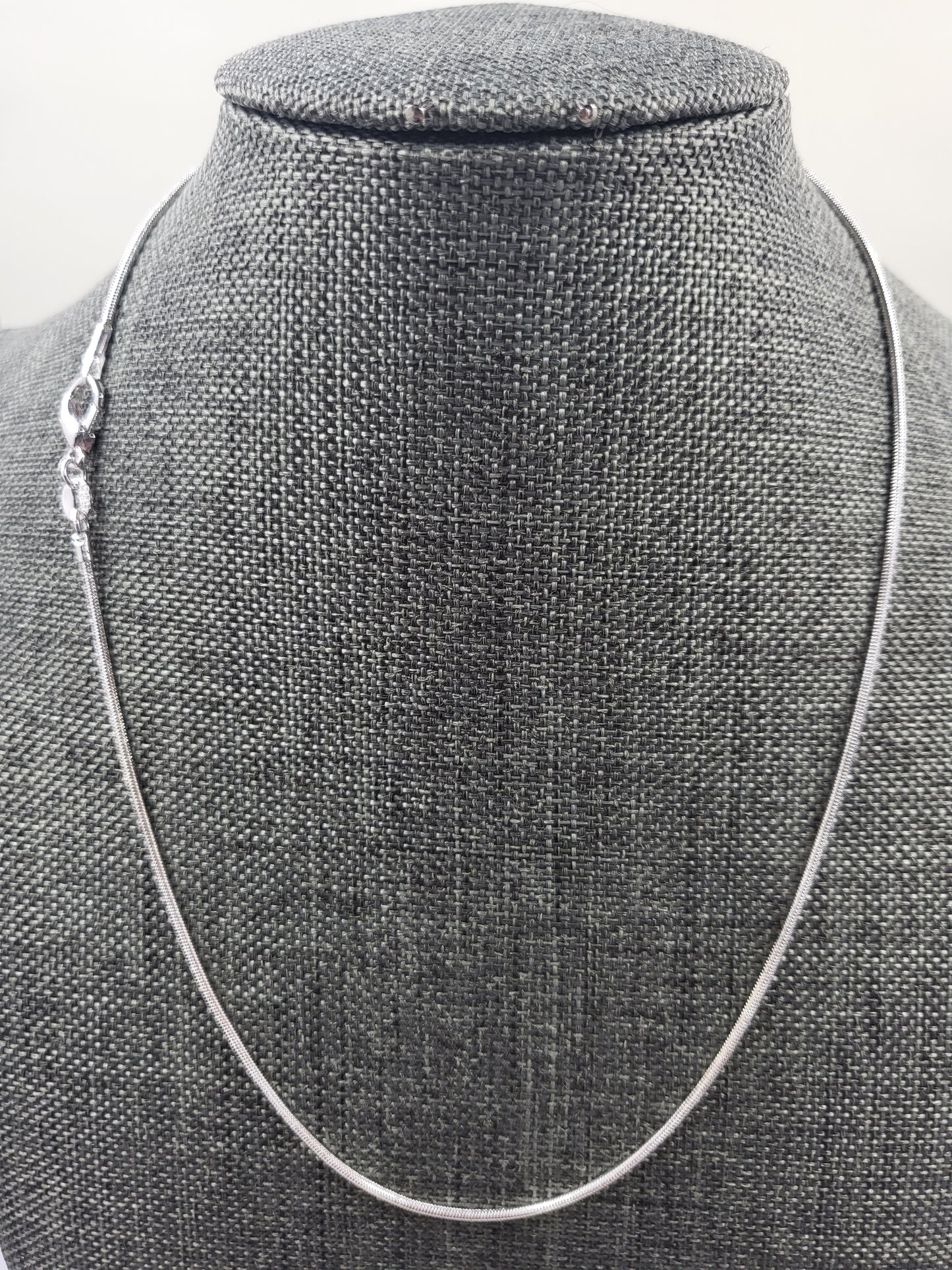 925 Sterling Silver Square Diamond Cut Snake Chain Necklace