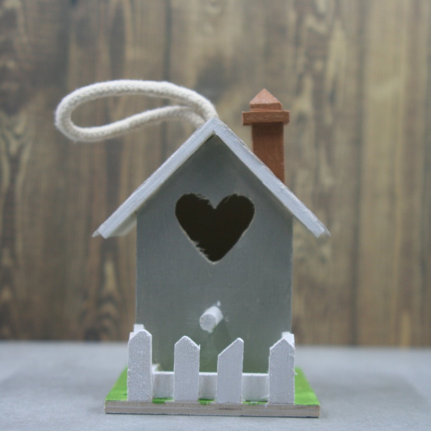 Tiny Miniature Hand-Painted Birdhouse Tulip Daisy - Set of 2