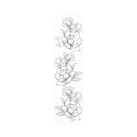 Metal Bookmark Rose Camellia Flowers, floral bookmark, simple flower bookmark