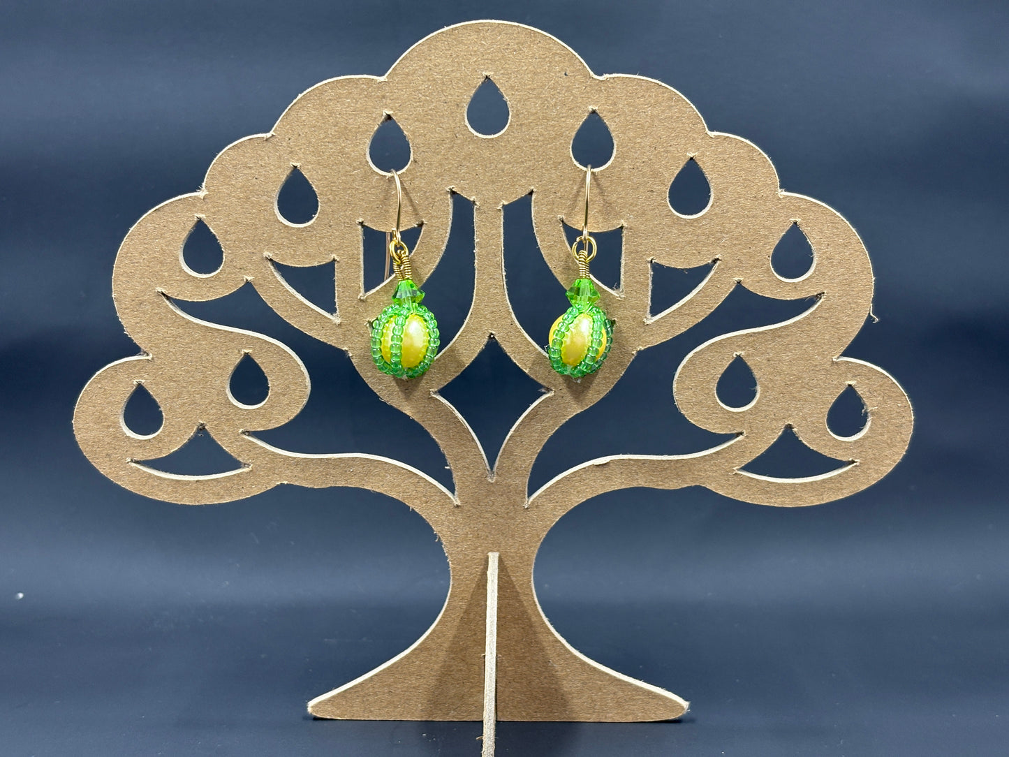Sunshine Wrapped Bead Earrings