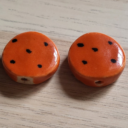 Red and Black Ladybug Large Beads for Jewelry Making Crafts