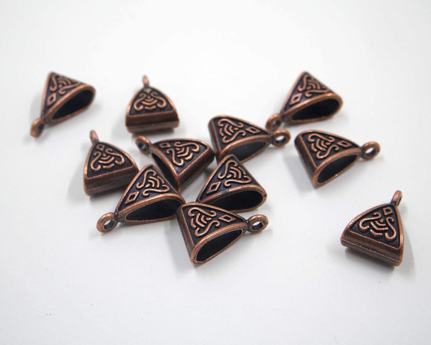 Celtic Triangle Charm Antique Copper