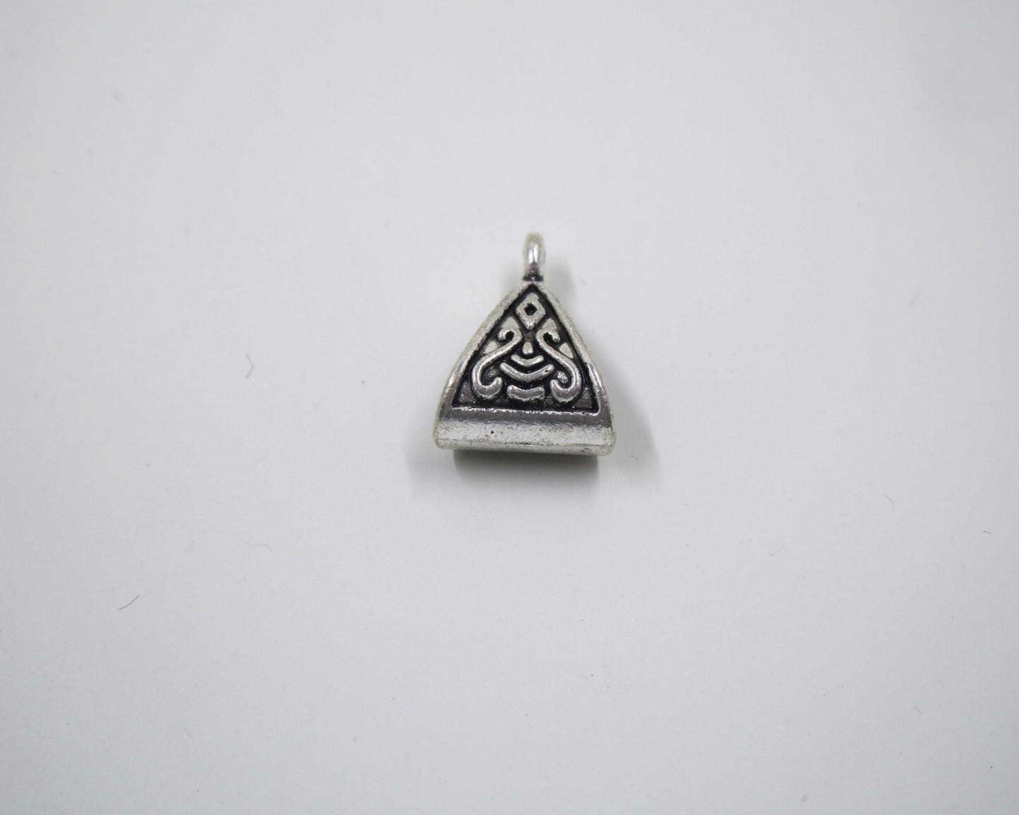Celtic Triangle Charm Antique Silver