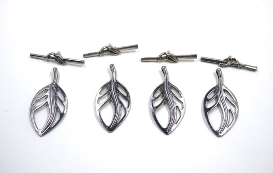 Leaf Toggle Clasp Gunmetal Tone