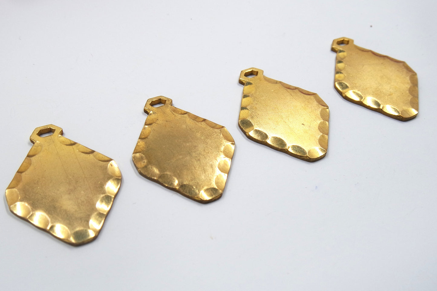 brass hammered diamond jewelry finding charm pendant embellishment