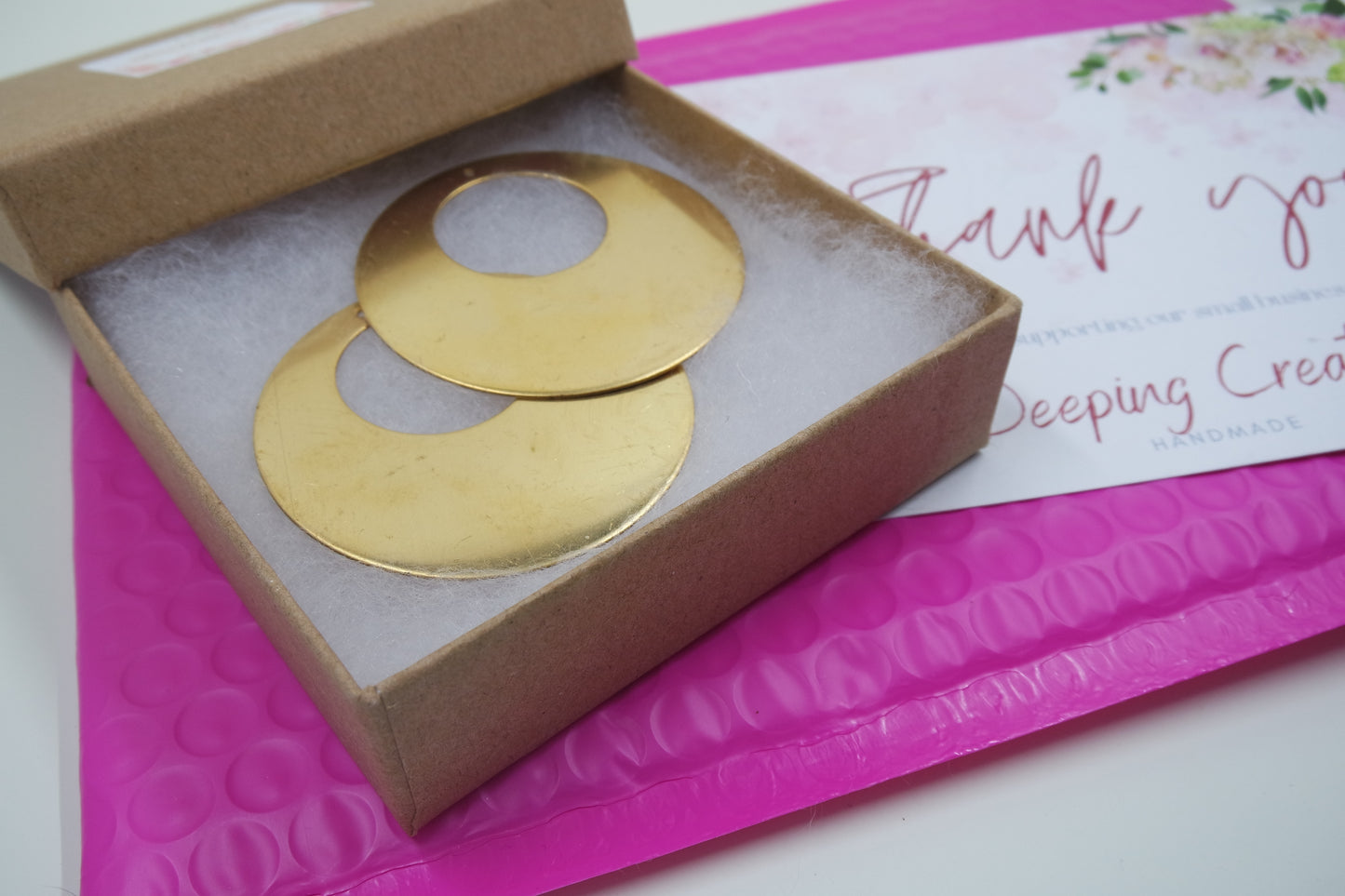 brass gold stamped circle cutout jewelry finding charm earring embellishments