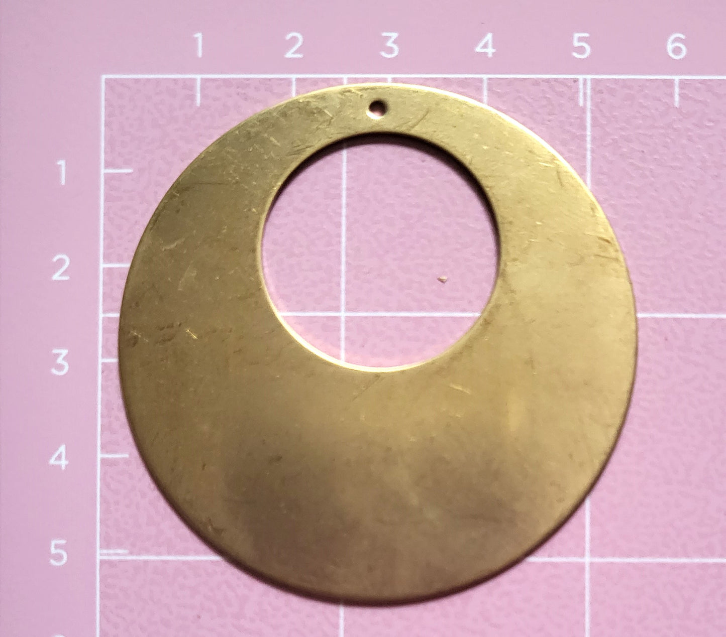 brass gold stamped circle cutout jewelry finding charm earring embellishments