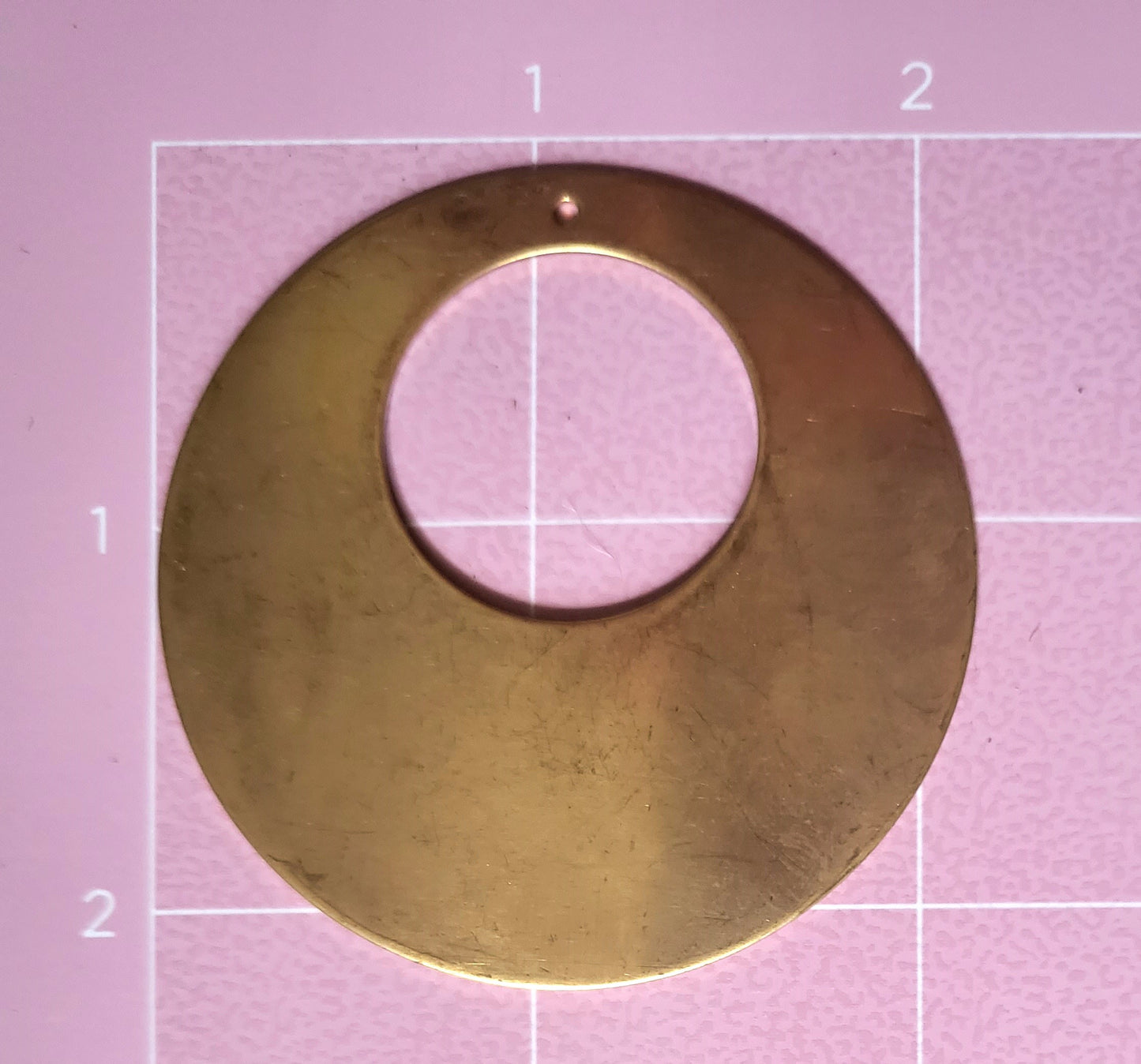 brass gold stamped circle cutout jewelry finding charm earring embellishments