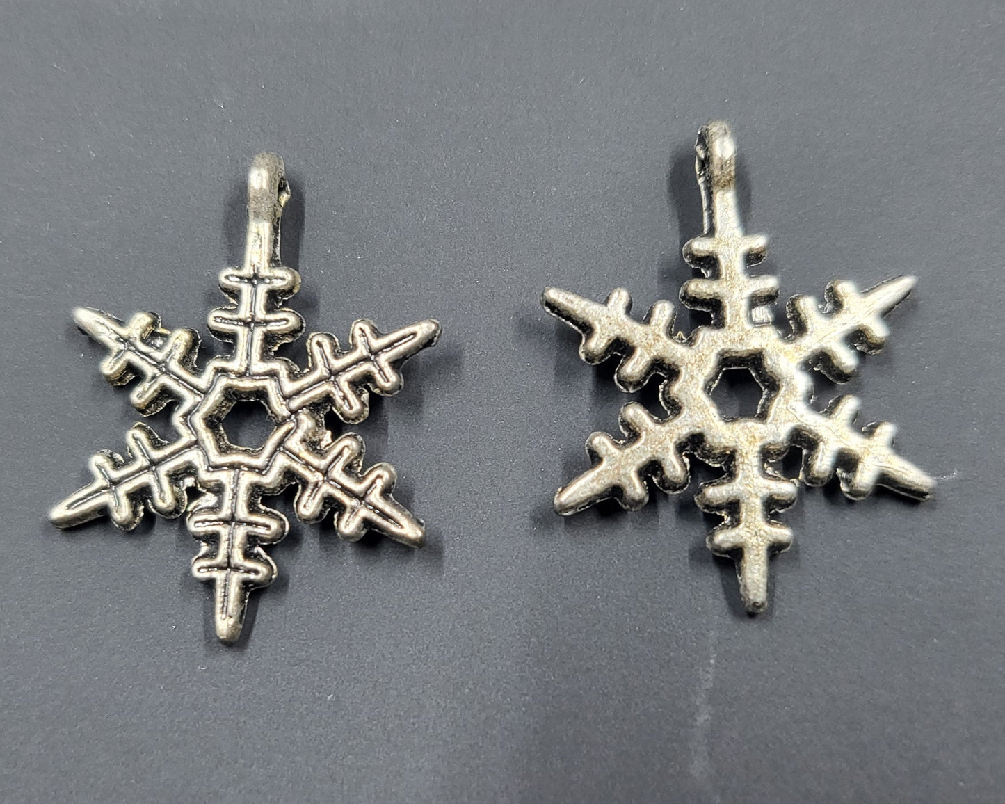 Silver Snowflake Pendant Charm Craft Jewelry Findings