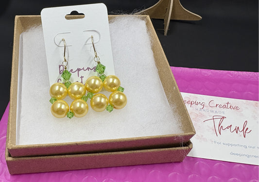Sunshine Square Beaded Earrings